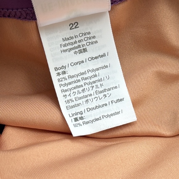 NWT J. Crew Asymmetrical Bow Purple One Shoulder One Piece Swimsuit Size 22 - Picture 8 of 10